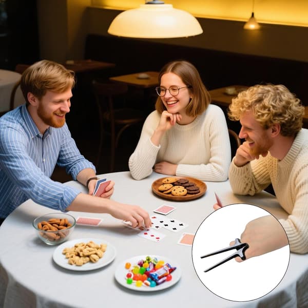 4 Stykker Snack Fingerpinde til Gamere, Chips Snack Tænger, Ikke-Snavsede Håndtilbehør Spisepinde, Dovne Finger Spisepinde til Arbejde og Spil