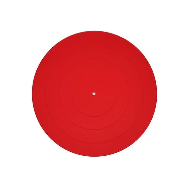 Turntable Mat Black Rubber Silicone Design For Universal To All LP Vinyl Turntable Red Red