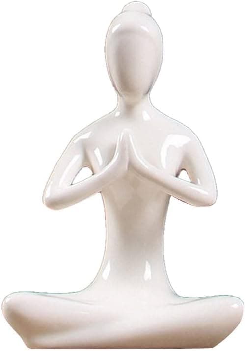 Zen Skulptur Figur Yoga Tænker Havepynt Statue Hjem C