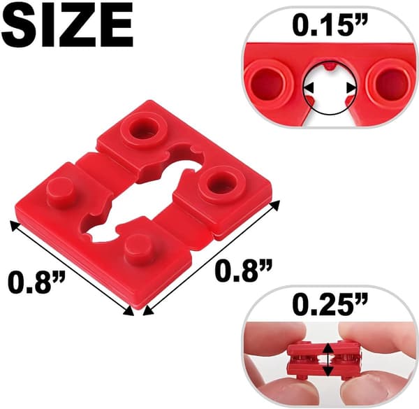48 Pieces - Outlet Spacers - Switch and Outlet Spacers - Outlet Accessories - Perfect for Securing Loose Outlets - Red