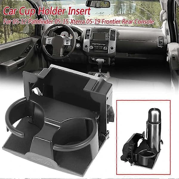 Car Rear Center Console Cup Holder ABS Drink Cup Bottle Holder 96965-zs00a For 05-12 Pathfinder 05-15 Xterra 05-19 Frontier Rear Console