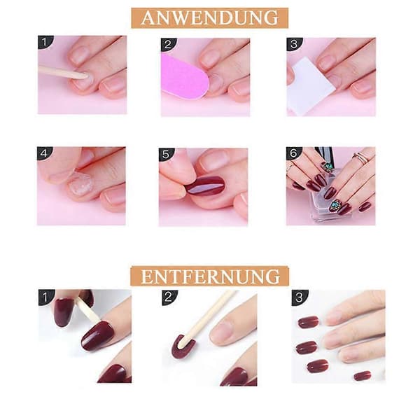 Nails Christmas Red Press On Nails for Girls Style 4