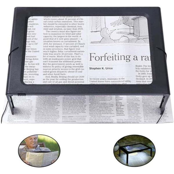 Reading Magnifying Glass with LED Light is Foldable, Suitable for Reading, Observation, Elderly or People with Impaired Vision.