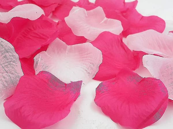 1000 stk Silkeblomstblad Dekor Bryllup Fest, Fuchsia