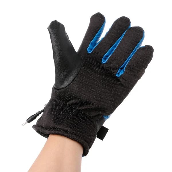 Elektriske opvarmede handsker til ridning, varme handsker til mænd og kvinder, helfingerhandsker, opvarmede håndvarmere, blå