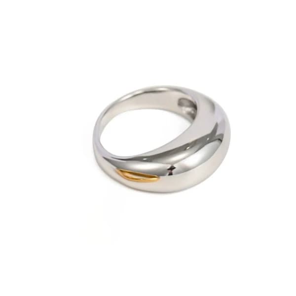 Rostfria stålringar Arc Ringar SILVER STORLEK7 STORLEK7 silver storlek7-storlek7