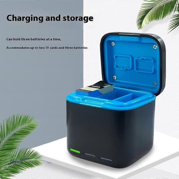 Hurtigladeveske Actionkamera Batterioppbevaringsboks for GoPro Hero 13 Trippel Batterilader