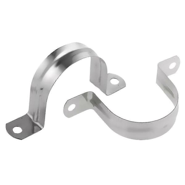 4 U-formede rørklemmer i rustfrit stål, halvrør til rørfittings rørklemme -80mm