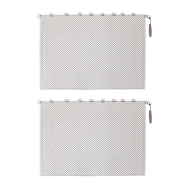 Fireplace Mesh Curtain Screen Protects Against Sparks Chain Fireplace Replacement Hanging Mesh Curtain Screen Durable A A 0.98 A 0.98