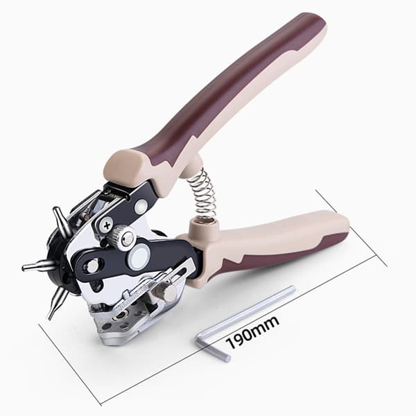Leather Hole Punch Tool Mechanical Double Lever Principle for Belt Saddle 3.8cm 3.8cm