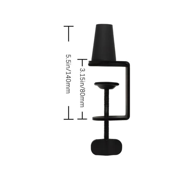 Microphone Clamp C-Clamp for Desk - Stable Mount for Streaming and Podcast, Raised Base, Compact 14cmx8cmx5cm