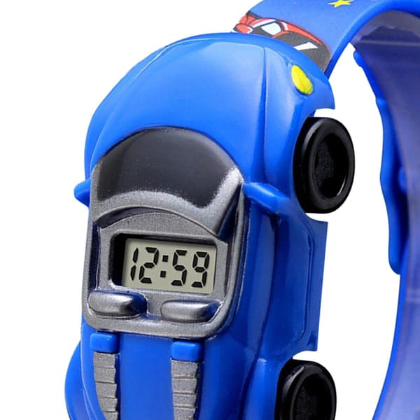 Børneur Bilmodel Mode Elektronisk Armbåndsur Innovativ Bilform Gul Blå Blue
