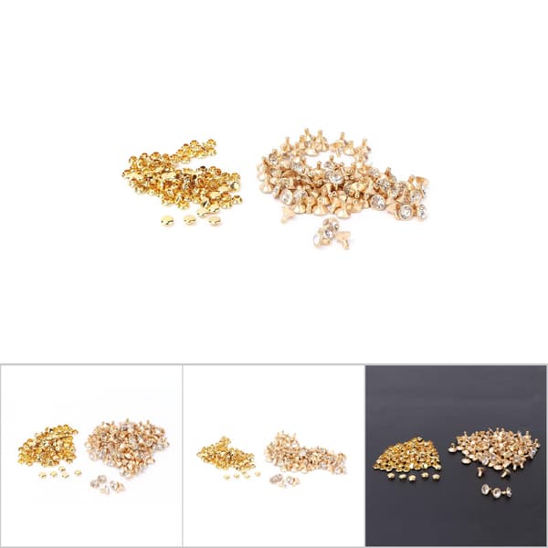 Fabric Crystal Inlay Quick Rivets 12mm Spots Studs Hat for DIY Leather Craft Decoration (#3)