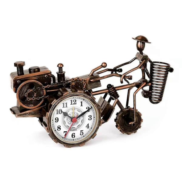 Tractor Alarm Clock Digital Clock For Home Office Desk (FMY) Bronze Bronze