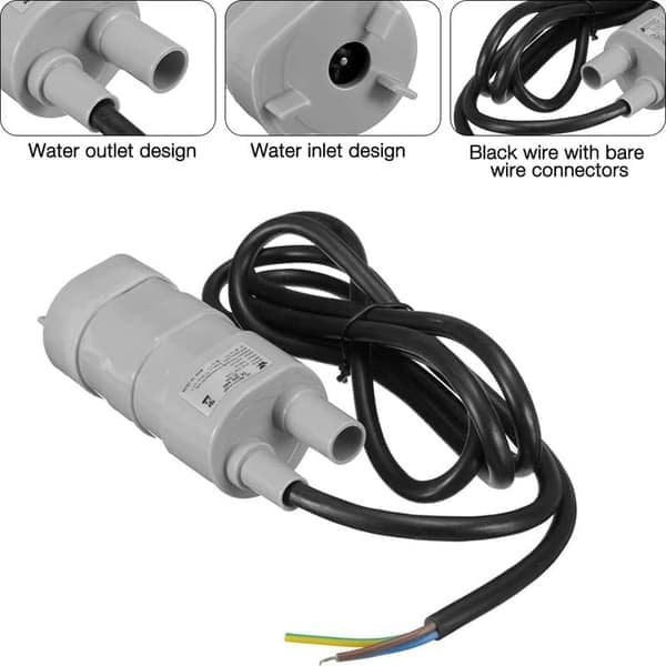 12V dränkbar vattenpump, för husbilar, dammar, akvarier, akvariefontäner, 600L/H