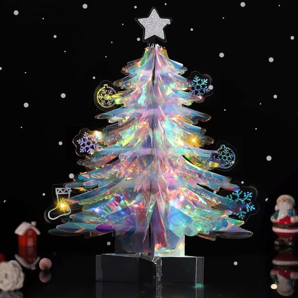 Pop Up Juletre, 7,87 tommer Lite Juletre 3D Pop Up C