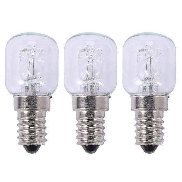 3x E14 Høytemperatur Lampe 500 Grader 25w Halogen Boble Ovnslyspære E14 250v 25w Quartz Lampe