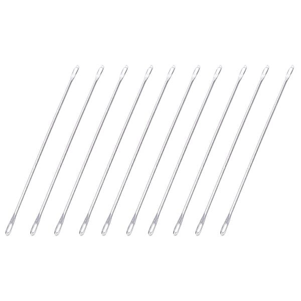 20 pcs Double Eye Needle Metal 9 cm Long Transfer Needle Fits Knitting Machine