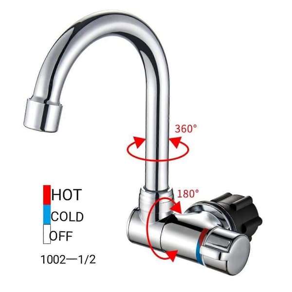 Foldable Kitchen Faucet 360 Degree Rotation Sink Water Tap Single ...