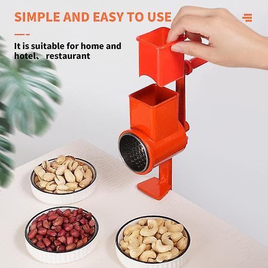 Manual Nut Grinder Ergonomic Long Handle Adjustable Structures Multifunctional Labor-Saving Nut Sesame Walnut Crusher (FMY) red red