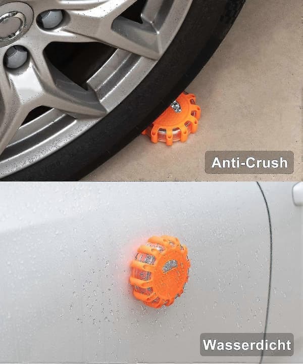 3-pak advarselslampe, LED-advarselslampe med magnet