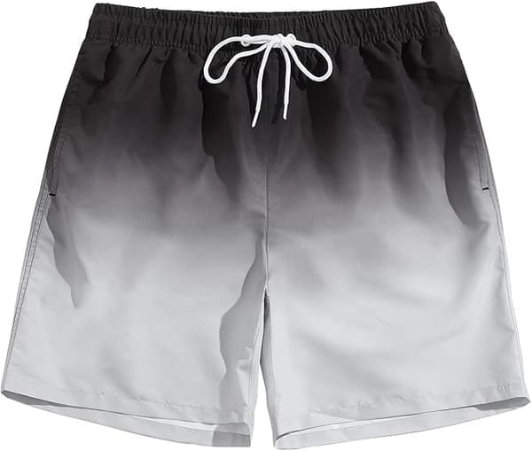 Badebukser for menn, korte badeklær med nettingfôr, badeshorts
