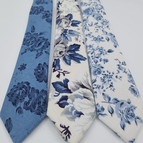 Herrslips i bomull med blommönster 2,56'' tryckt smal 925 - 925