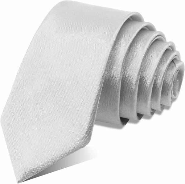 Herrslips 1.97'' Smala Slipsar för Män Satinslips Daglig Klädsel, Bröllop, Brudgum, Bestman, Uppdrag, Danser A8-grå - A8-grey