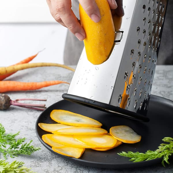 Boksjern, rustfritt stål med 4 sider, best for parmesanost, grønnsaker, ingefær