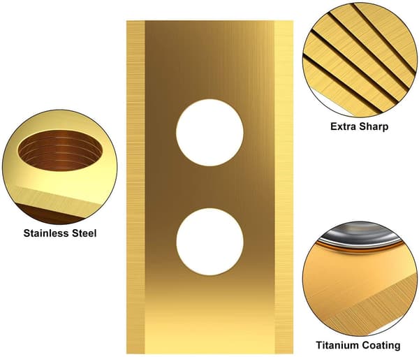 30-pak titanium knivblade til Worx Landroid Guld Gold one size