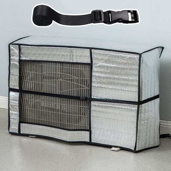 Luftkonditionering Dammsolskydd (86 x 35 - Bärbart aluminiumskydd Snö 60cm) 86x35x60cm