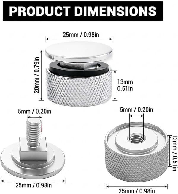 4-pack svetshjälmsfästen i aluminiumlegering med halkfri silikon