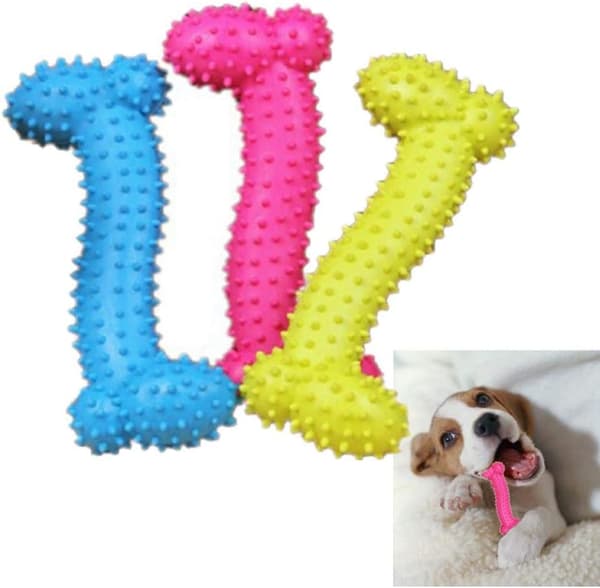 Valp hundeben bittesistent knirkende leke i gummi for tygging molar