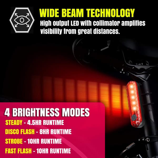 3-pack Cykel LED Säkerhetsvarningsbakljus Mountainbike Ridi