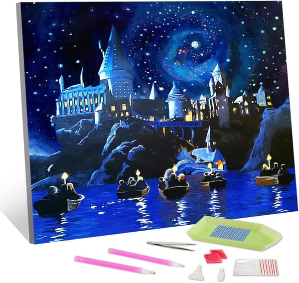 DIY 5D Diamantmaleri Slot Stjernehimmel efter nummer Kits, Diamo
