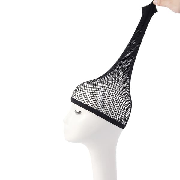 Mesh parykkhetter for langt hår, dame parykknett, 5 stk svart