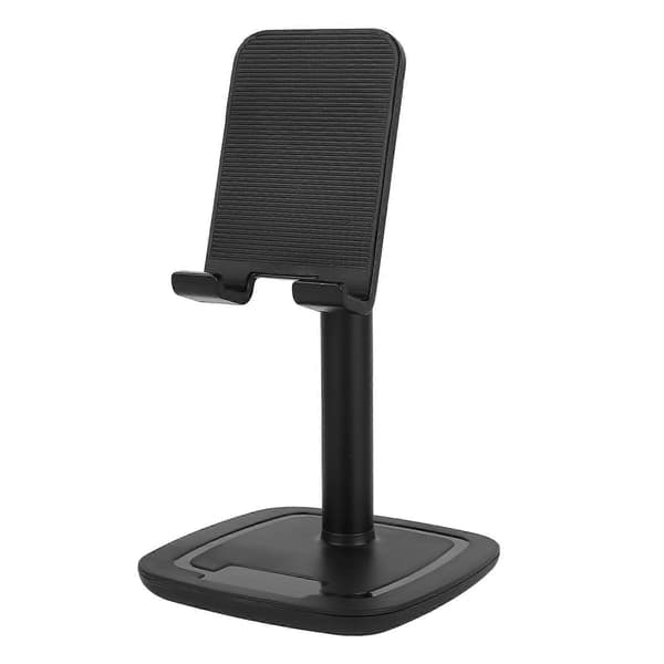Black Aluminum Alloy Desktop Mobile Phone Stand Foldable Telescopic Desktop Mobile Phone Holder [DB]