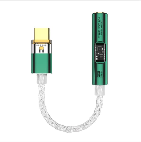 BA23 USB-C til 3,5 mm lydadapter med indbygget DAC Grå