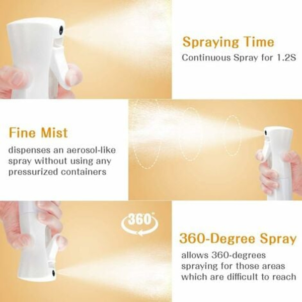 Fin Sprayflaska Kontinuerlig Vattensprayflaska Frisörspray 300ml/10 Oz för frisör, hudvård, vatten