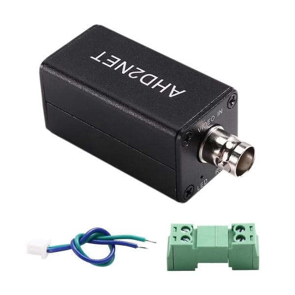 AHD/TVI/CVI/CVBS til IP-videokoder 1080P til ONVIF for NVR RJ45 til konvertering af analogt sikkerhedskamera, uden POE Sort Svart