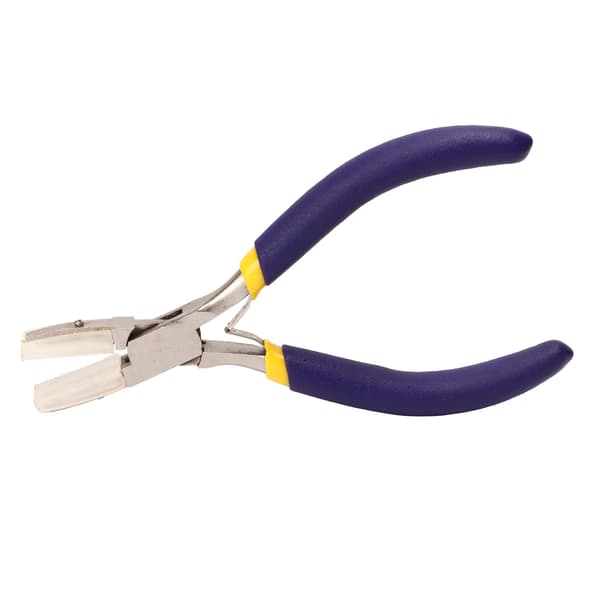 Flat Nose Pliers Blue Handle Double Spring Structure Carbon Steel Mini Pliers for DIY Handmade Jewelry Hardware