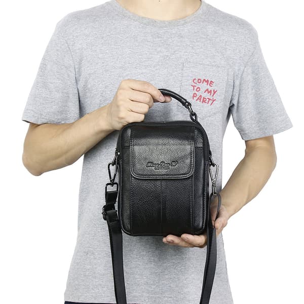 Herre Crossbody Tasker Lædertaske Lille Herre Håndtasker Cross