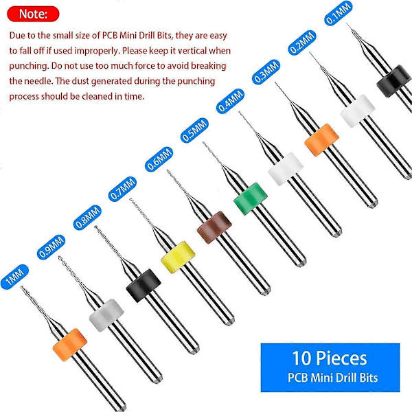 Hand Drill Set, Hand Drill with Vise with 10 PCB Mini Drills and 25 Micro-Type Twist Drills
