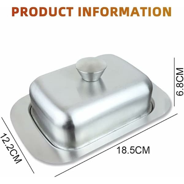 Stainless Steel Sandwich Pan with Lid, Sandwich Container 185x122x68mm