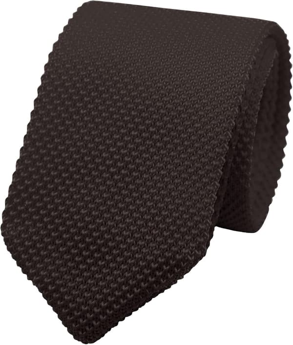 Stickade slipsar för män Enfärgad 2,76'' Smal halsduk Formell affär Stickad Daglig Bröllopsfest Brun - Tan