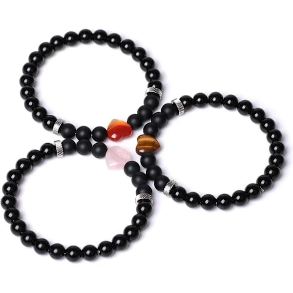 4 st Chakra-armband för kvinnor och män, 8 mm helande stenar, kristallarmband