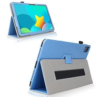 Blomstret præget læderetui til TCL NxtPaper 11 tablet (sort)