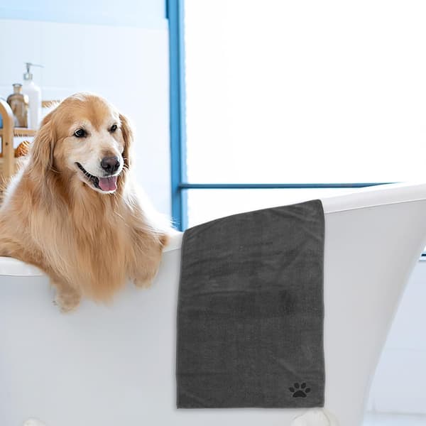 Absorberende kæledyrsbadehåndklæde af blød mikrofiber, stort tørreklæde til hunde, hurtigtørrende, holdbart til pelspleje af hunde og katte