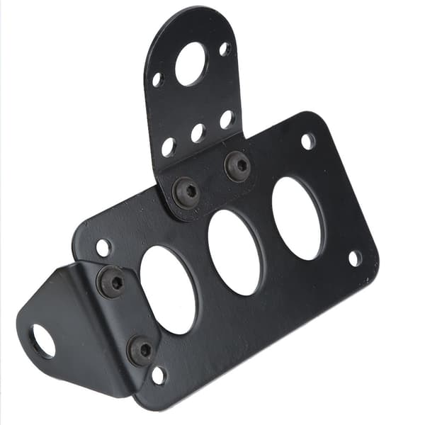 Universell Motorsykkel Retro Sidemontert Baklysholder Nummerskiltramme Brakett #B