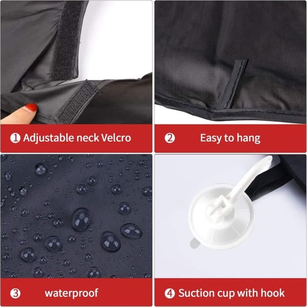 Beard Trimming Apron with 2 Suction Cups Perfect Gift for Men 110x70cm-